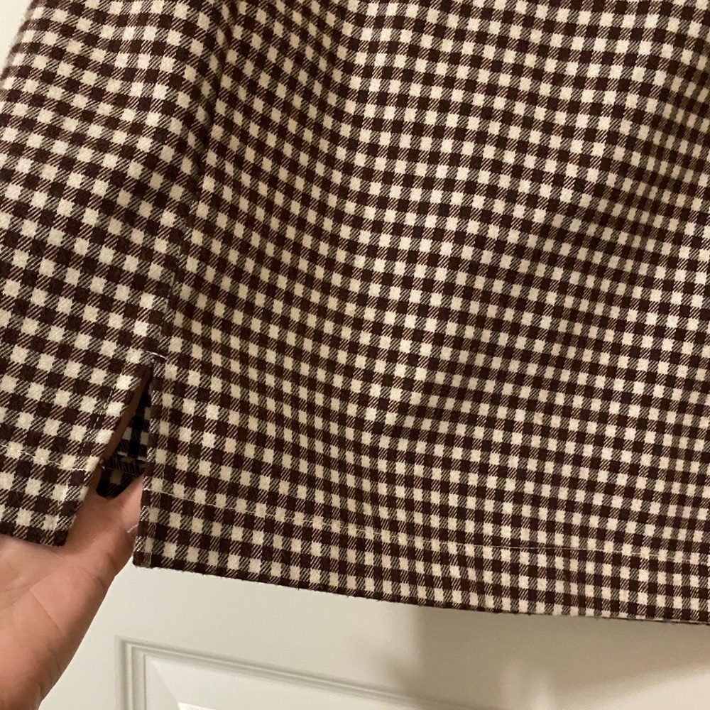 Eyeshadow Brown and White Checkered Skirt Size 3 - Picture 6 of 9